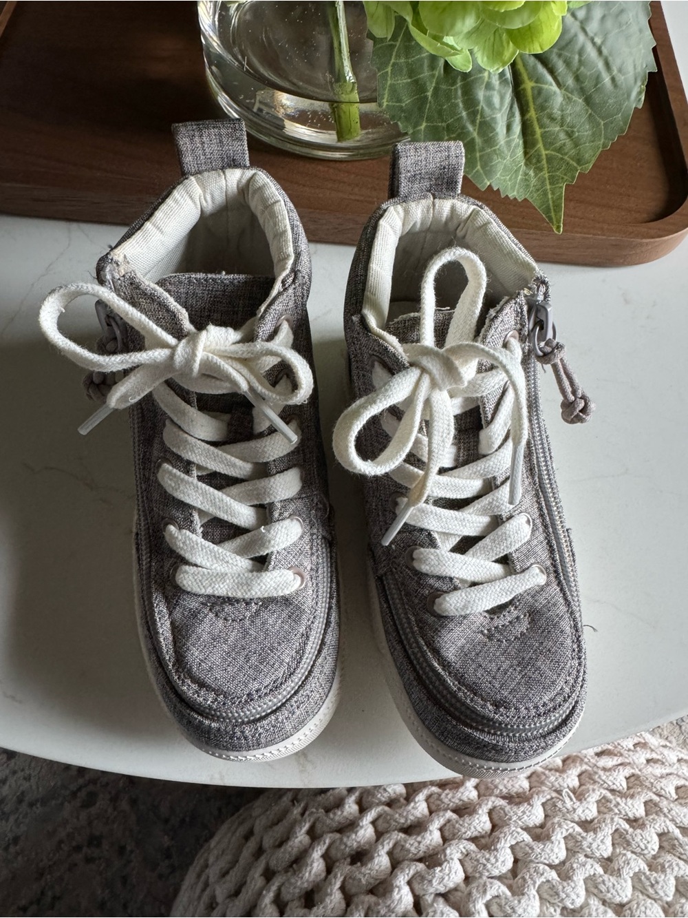 Billy Classic Kids Gray High-Top Sneaker - Picture 8 of 11